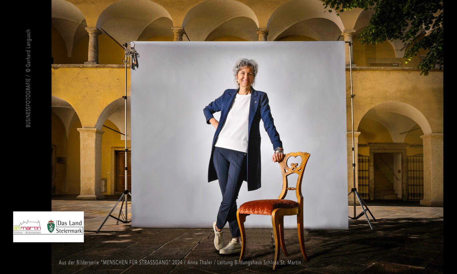 Businessfotos, Foto Langusch, Gerhard Langusch, Portraitfotoshooting, Schloss St. Martin, Anna Thaler