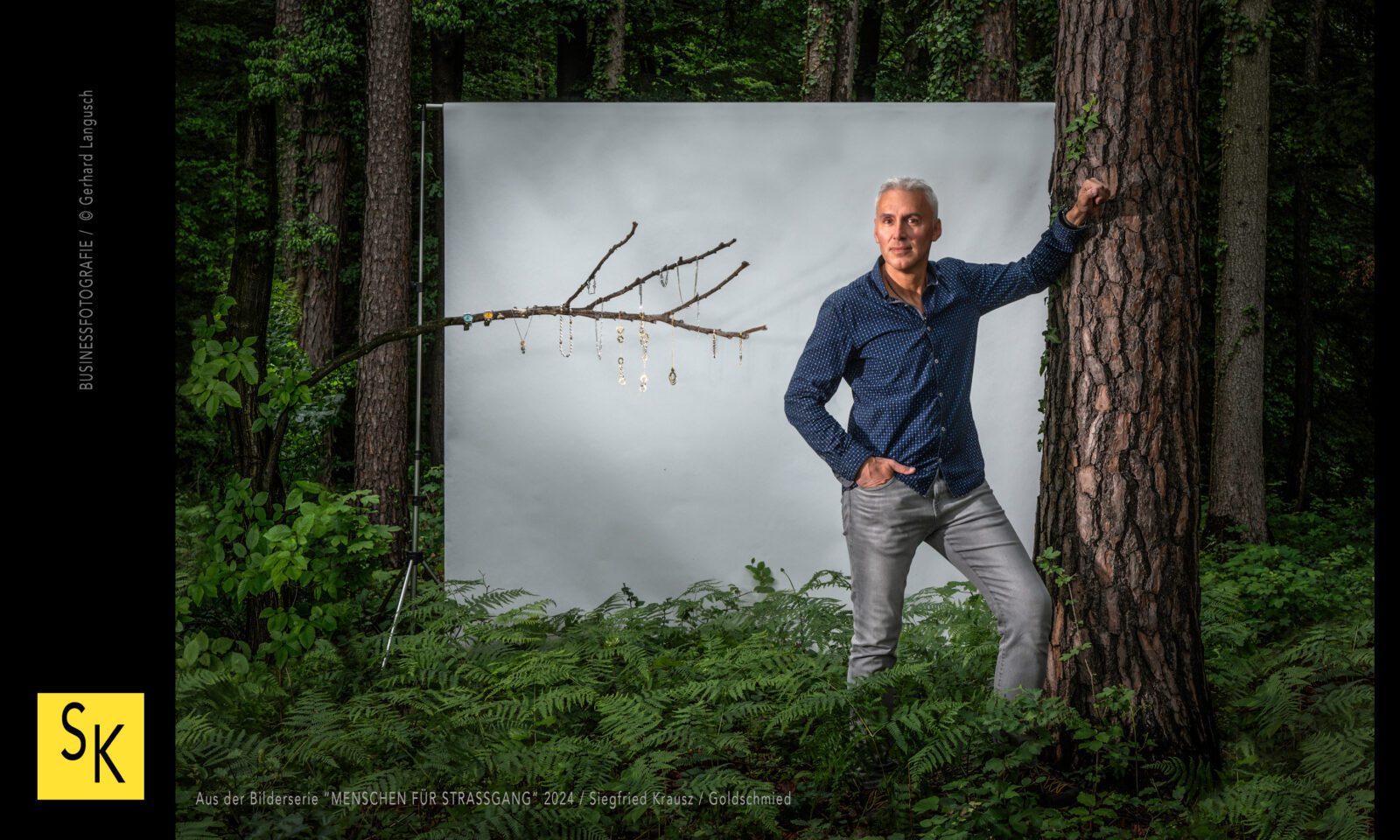 Businessfotos, Foto Langusch, Gerhard Langusch, Portraitfotoshooting, Siegfried Krausz, Goldschmied, Graz